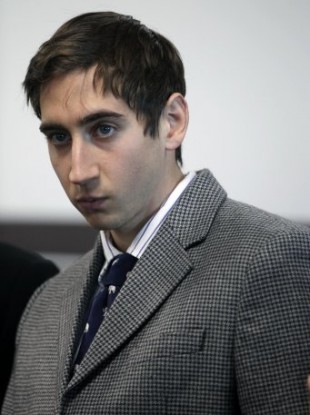 Adam Wheeler, is seen before his court proceedings at the Middlesex County Superior Court in Woburn, Mass.