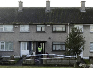 Gardaí at the scene of a double shooting in O'Malley Park in Limerick.