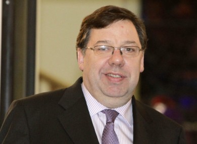 Taoiseach Brian Cowen poses for pictures at Government Buildings in Dublin, who retained control of the ruling Fianna Fail party after winning a motion of confidence in his leadership.