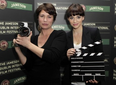 Actors Maura Tierney and Charlene McKenna launch the Programme of the 2011 Jameson Dublin International Film Festival at the Merrion Hotel in Dublin.