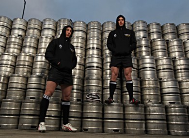 Stephen Ferris and Tommy Bowe at the Guinness Storehouse this week.