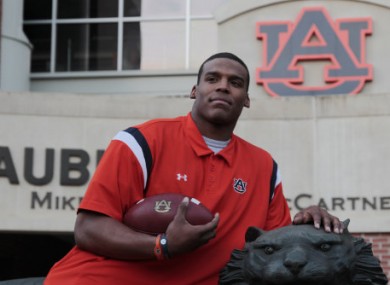Auburn quarter back Cam Newton pictured on campus this week.