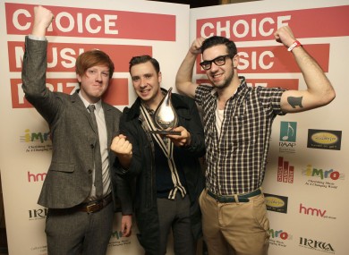 Two Door Cinema Club celebrate winning the Choice Music Prize