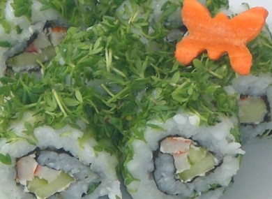 Green sushi: a native Irish dish. Apparently.