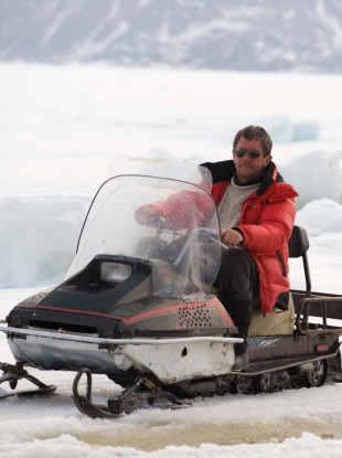 Charlie Bird in the South Pole filming the documentary