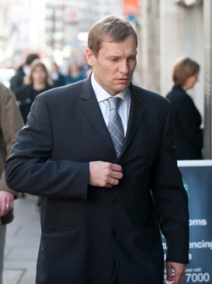 PC Simon Harwood, the police officer who pushed Ian Tomlinson to the ground at the G20 protests two years ago.