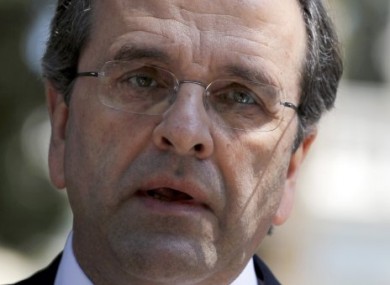 Conservative party opposition leader Antonis Samaras.