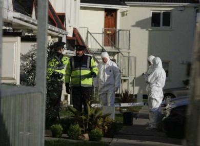 File photo dates 20 November 2006 of gardaí and members of the Technical Bureau at the scene of Baiba Saulite's death.