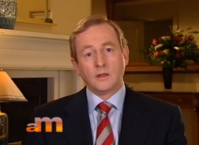 Enda Kenny on BBC television this morning