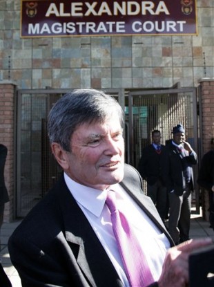Jeremy Ractcliffe leaves the court in Johannesburg after being found not guilty of dealing in
