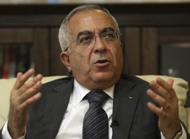 Palestinian Prime Minister Salam Fayyad.