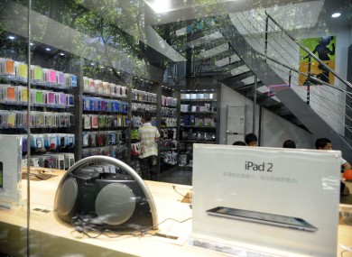 An exterior view of an 'Apple Store' in Kunming, which isn't an official Apple outlet.