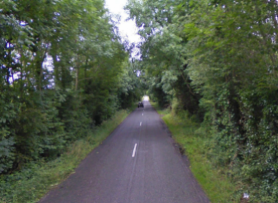 The road between Ferbane and Clonlyon where the incident took place.