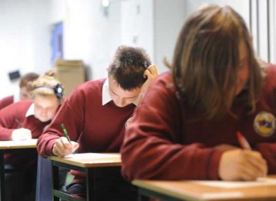 File photo: students from Trinity Comprehensive School in Ballymun as they sit exams.