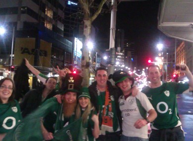 The lads mingle in Auckland.