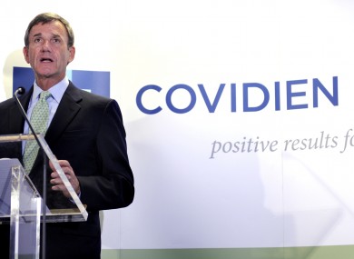 Covidien chief executive Richard Meelia, at the opening of Covidien's premises in Cherrywood.