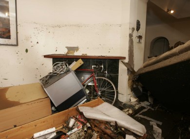 A flooded home in Ladys Lane in Kilmainham in Dublin after the Camac River burst its banks.