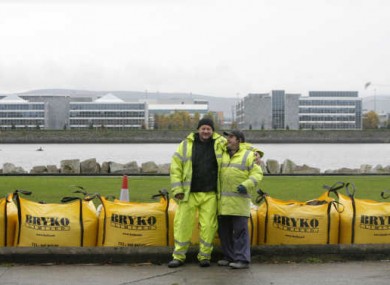 Preparing for floods back in 2010.