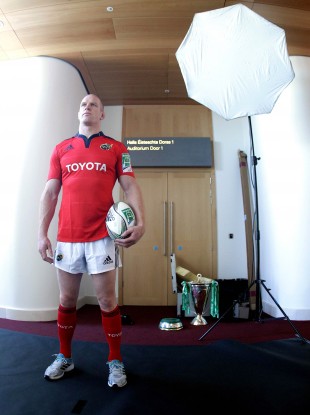 Camera, action: Paul O'Connell at the Convention Centre, Dublin this week.