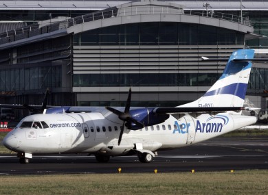 File photo of an Aer Arann flight at Dublin airport