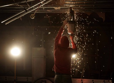 Builders tear down the popular 'pop up' restaurant Crackbird on South William Street, Dublin