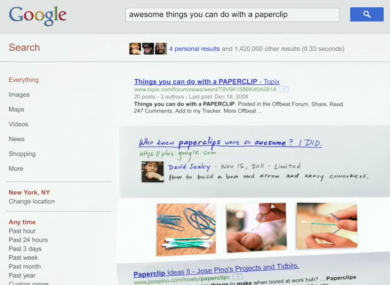 Google's new feature will include personalised content based on the activity of a user's Google+ contacts.