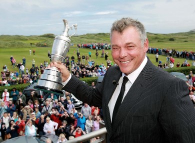 Darren Clarke with the Claret Jug at Royal Portrush last summer.