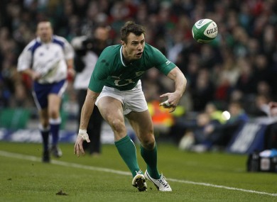 Ireland's Tommy Bowe in today's Six Nations clash.
