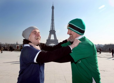 French fan Alex Michel and Irish fan Garrett Killeen at loggerheads.