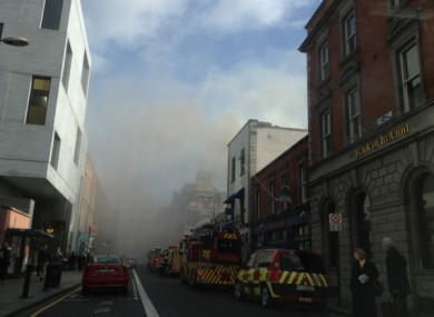 The scene of the fire today