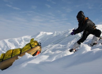 Clare O'Leary training for the expedition