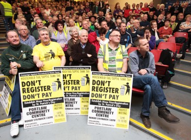 People at a protest against the household charge in Dublin last month