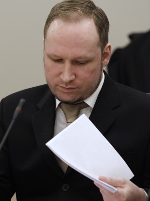 Breivik in court yesterday