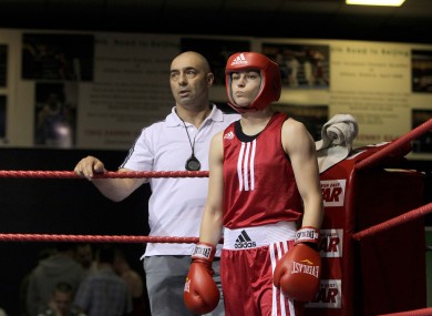 Katie Taylor with her father and trainer, Peter.