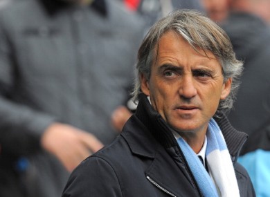 Manchester City manager Roberto Mancini.