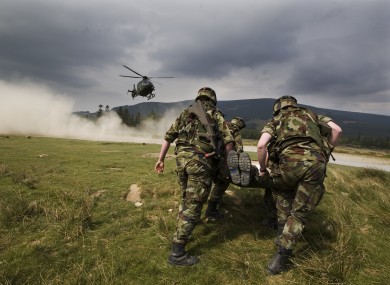File photo of Defence Forces personnel in training.