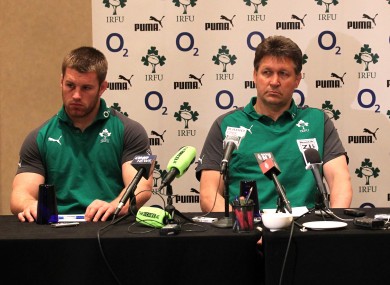 Sean O'Brien and Gert Smal at Tuesday's press conference.