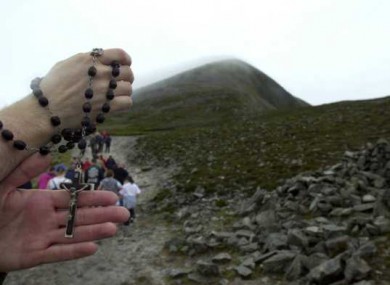 File photo of the annual climb of Croagh Patrick in Co Mayo