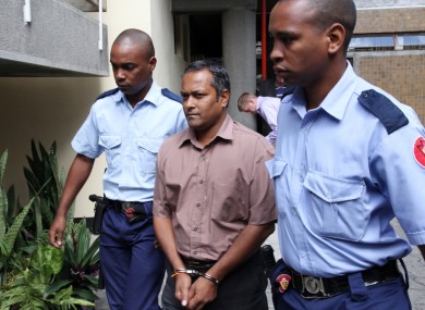 Sandip Moneea being brought to the court