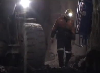 A still from a promotional video on the mine