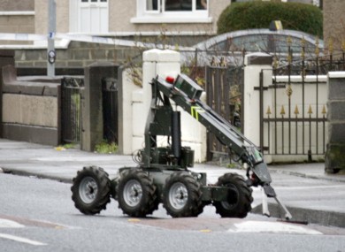 File photo of a remote-controlled device used by the army bomb disposal unit.