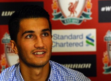 Sahin is unveiled at Liverpool.