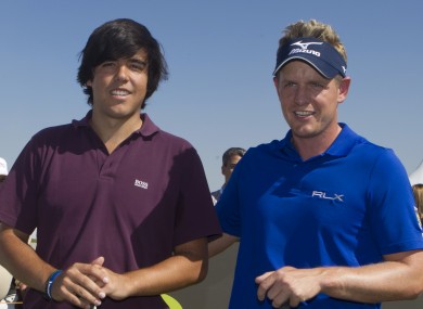 Javier Ballesteros and Luke Donald. File Picture.
