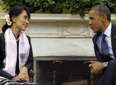 President Barack Obama meets with Burmeese democracy leader Aung San Suu Kyi
