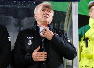 Republic of Ireland manager Giovanni Trapattoni will continue as manager for now.