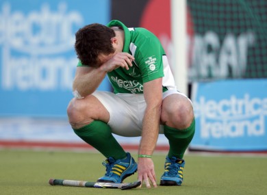 Blow: Ireland's John Jackson after the Olympic qualification final against Korea (file photo).