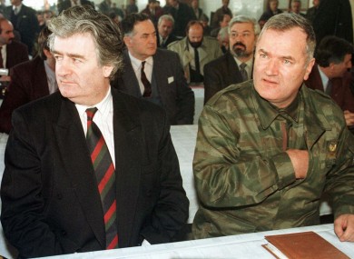 Former Bosnian Serb leader Radovan Karadzic and Gen. Ratko Mladic