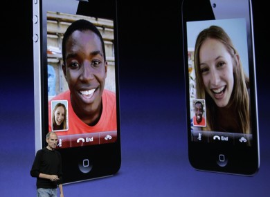 Late Apple CEO Steve Jobs presenting FaceTime on iPod Touch. Wednesday, Sept. 1, 2010.