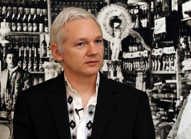 Assange speaking at a press conference at the Ecuadorian embassy in London earlier this week.