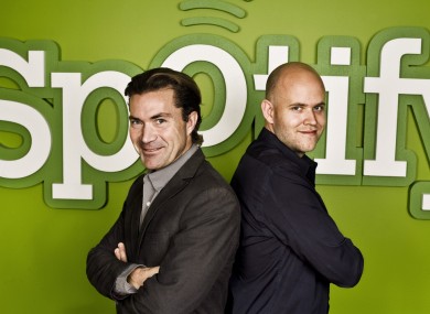 Martin Lorentzon and Daniel Ek, co-founders of Spotify.